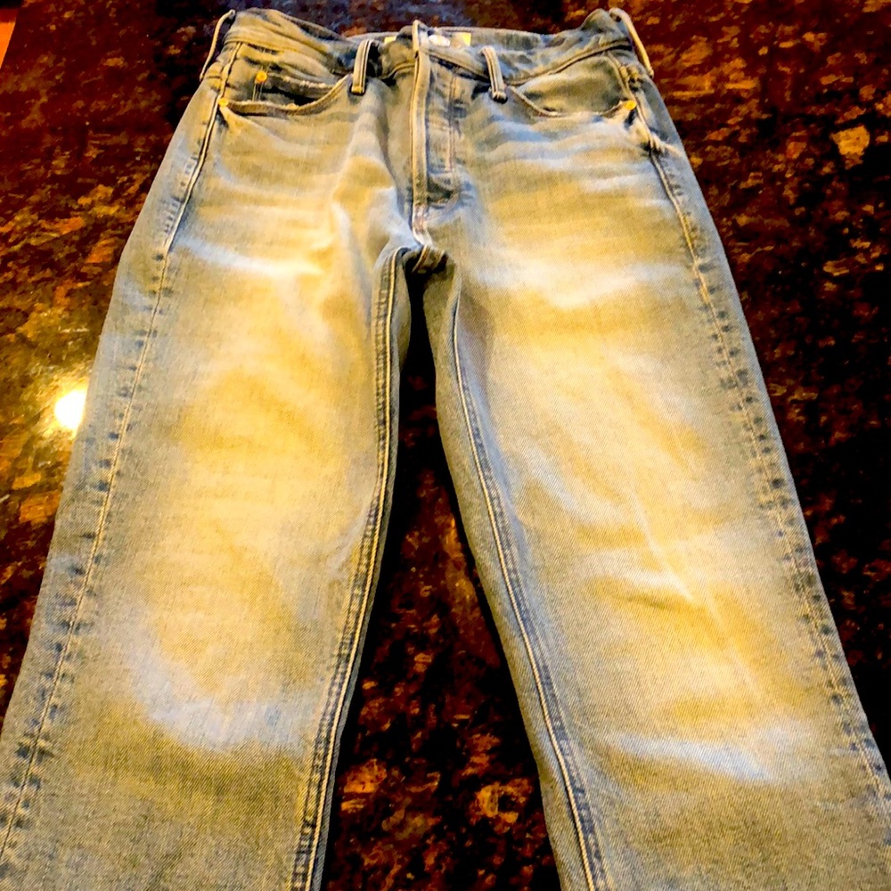 Mother button fly jeans light wash size 25